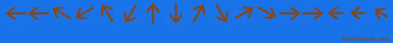 Sebastianarrrowstextbold Font – Brown Fonts on Blue Background