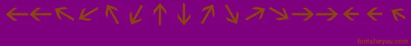 Sebastianarrrowstextbold Font – Brown Fonts on Purple Background