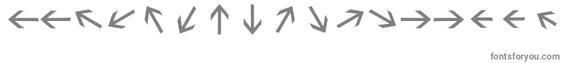 Sebastianarrrowstextbold Font – Gray Fonts on White Background
