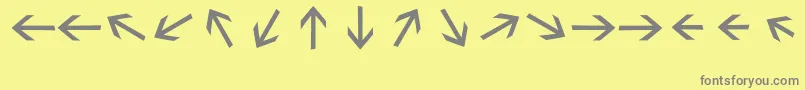 Sebastianarrrowstextbold Font – Gray Fonts on Yellow Background