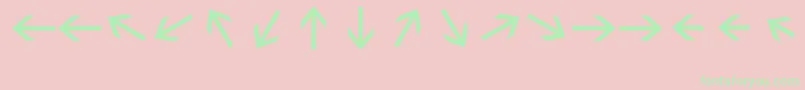 Sebastianarrrowstextbold Font – Green Fonts on Pink Background