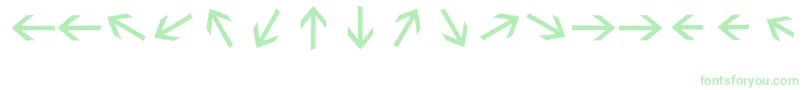 Sebastianarrrowstextbold Font – Green Fonts on White Background
