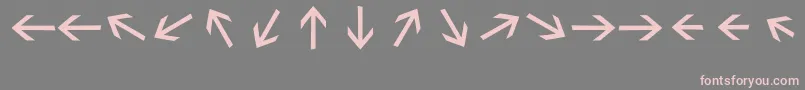Sebastianarrrowstextbold Font – Pink Fonts on Gray Background