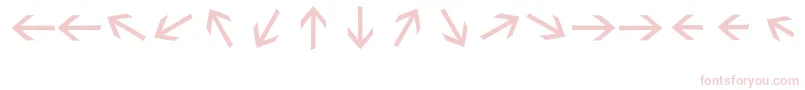 Sebastianarrrowstextbold Font – Pink Fonts on White Background