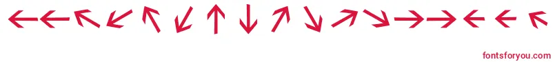 Шрифт Sebastianarrrowstextbold – красные шрифты