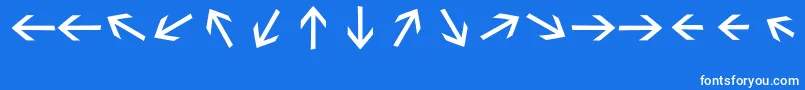 Sebastianarrrowstextbold Font – White Fonts on Blue Background