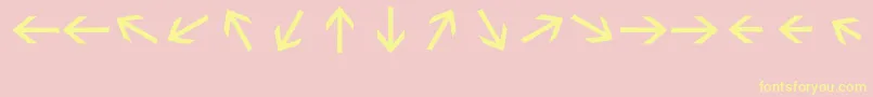 Sebastianarrrowstextbold Font – Yellow Fonts on Pink Background