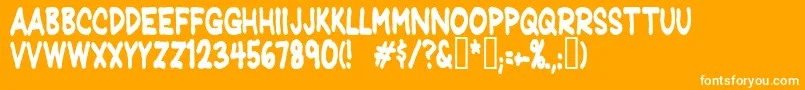 Jeffpcnd Font – White Fonts on Orange Background