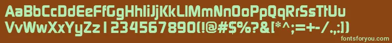 Шрифт Contb – зелёные шрифты на коричневом фоне