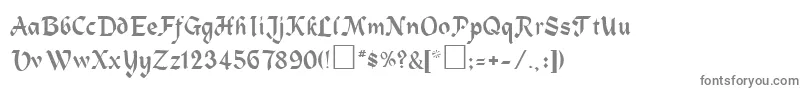 フォントCobbleaRegular – 白い背景に灰色の文字