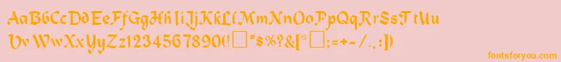 CobbleaRegular Font – Orange Fonts on Pink Background