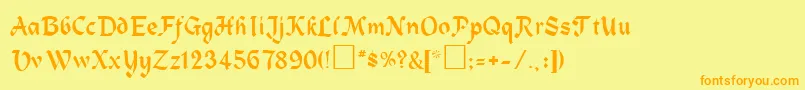 CobbleaRegular Font – Orange Fonts on Yellow Background