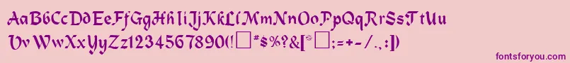 CobbleaRegular Font – Purple Fonts on Pink Background