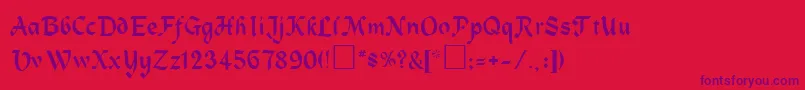 CobbleaRegular Font – Purple Fonts on Red Background
