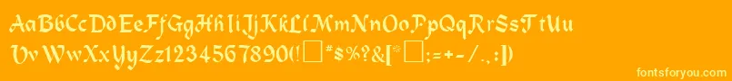 CobbleaRegular Font – Yellow Fonts on Orange Background