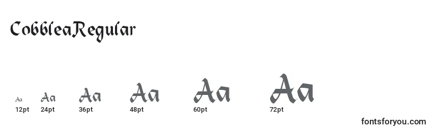 CobbleaRegular Font Sizes