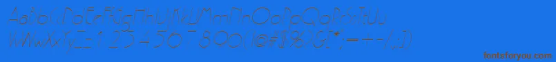 GatsbyItalic-Schriftart – Braune Schriften auf blauem Hintergrund