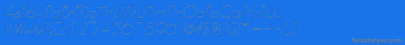 GatsbyItalic Font – Gray Fonts on Blue Background