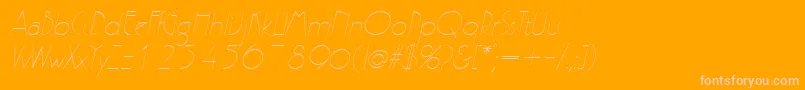 GatsbyItalic Font – Pink Fonts on Orange Background