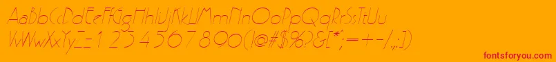 GatsbyItalic Font – Red Fonts on Orange Background