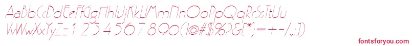 GatsbyItalic Font – Red Fonts on White Background