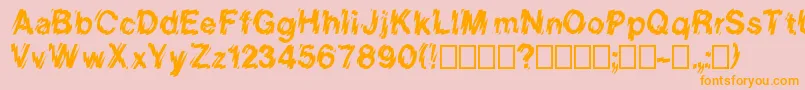 GlassHouses Font – Orange Fonts on Pink Background