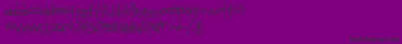 フォントDilate. – 紫の背景に黒い文字