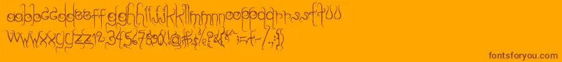 Dilate. Font – Brown Fonts on Orange Background