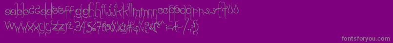 Dilate.-Schriftart – Graue Schriften auf violettem Hintergrund