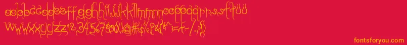 Dilate. Font – Orange Fonts on Red Background