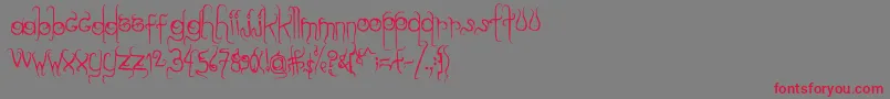 Dilate. Font – Red Fonts on Gray Background