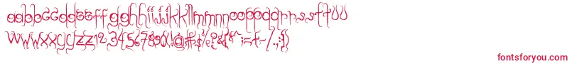 Dilate. Font – Red Fonts on White Background