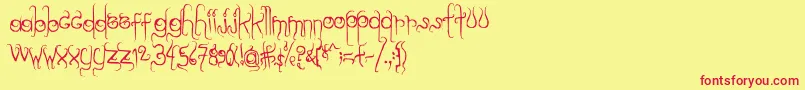 Dilate. Font – Red Fonts on Yellow Background