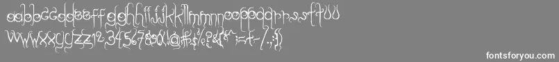 Dilate. Font – White Fonts on Gray Background