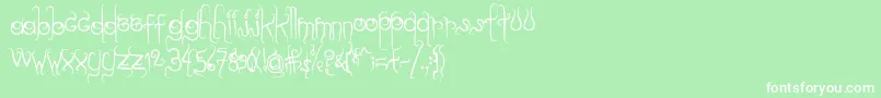 Dilate.-fontti – valkoiset fontit vihreällä taustalla
