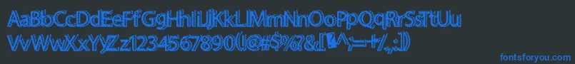 Superbling Font – Blue Fonts on Black Background