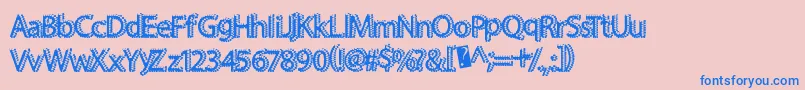 Superbling Font – Blue Fonts on Pink Background