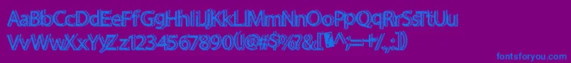 Superbling Font – Blue Fonts on Purple Background