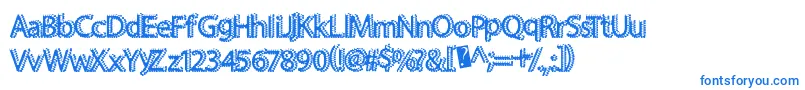 Шрифт Superbling – синие шрифты на белом фоне