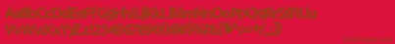 Superbling Font – Brown Fonts on Red Background