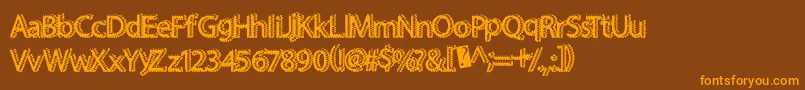 Superbling Font – Orange Fonts on Brown Background