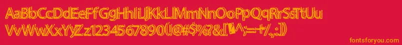 Superbling Font – Orange Fonts on Red Background