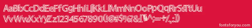 Superbling Font – Pink Fonts on Red Background