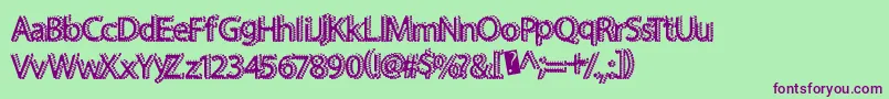 Superbling Font – Purple Fonts on Green Background