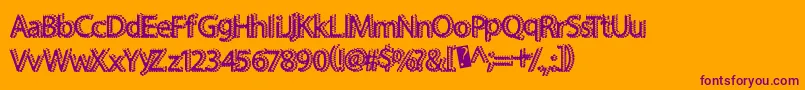 Superbling-fontti – violetit fontit oranssilla taustalla