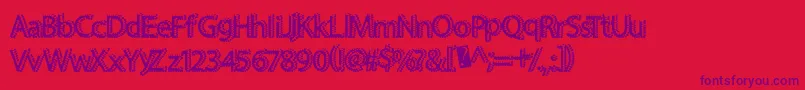 Superbling Font – Purple Fonts on Red Background