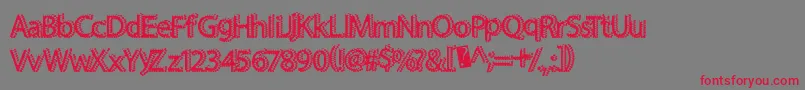 Superbling Font – Red Fonts on Gray Background