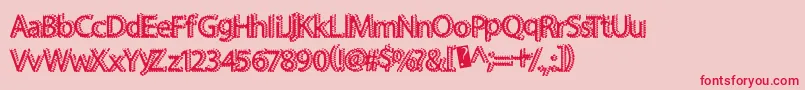 Superbling Font – Red Fonts on Pink Background