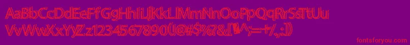 Superbling-Schriftart – Rote Schriften auf violettem Hintergrund