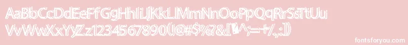 Superbling Font – White Fonts on Pink Background
